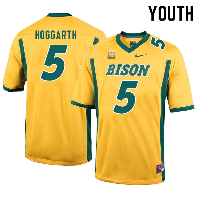Youth #5 Ben Hoggarth North Dakota State Bison College Football Jerseys Sale-Yellow